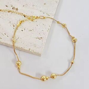 New 18k or .925 Sterling Anklet
